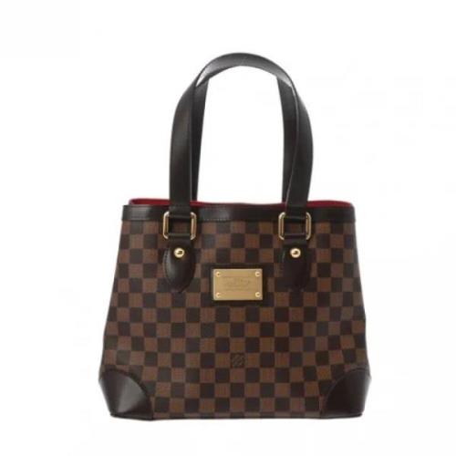 Louis Vuitton Vintage Pre-owned Tyg axelremsvskor Brown, Dam