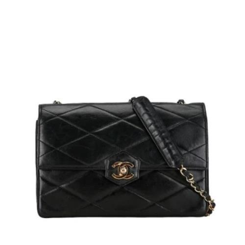 Chanel Vintage Pre-owned Laeder axelremsvskor Black, Dam