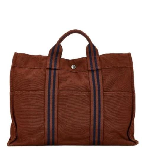 Hermès Vintage Pre-owned Canvas handvskor Red, Dam