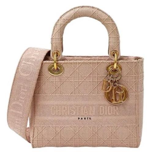 Dior Vintage Pre-owned Canvas handvskor Pink, Dam