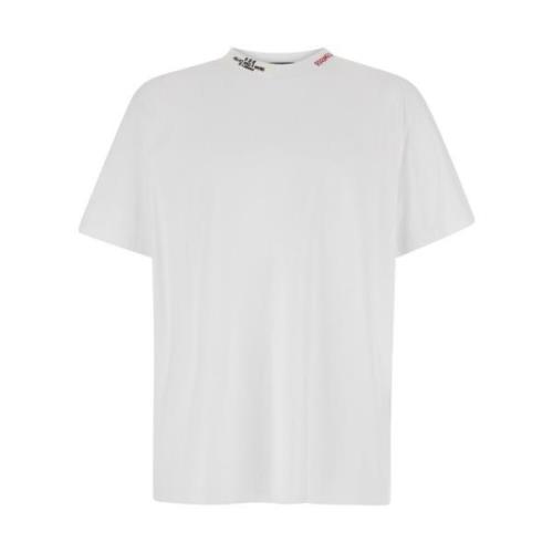 Dsquared2 Logokrage Vit Bomull T-shirt White, Herr