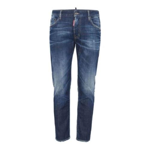 Dsquared2 Blå Faded Skinny Jeans Blue, Herr