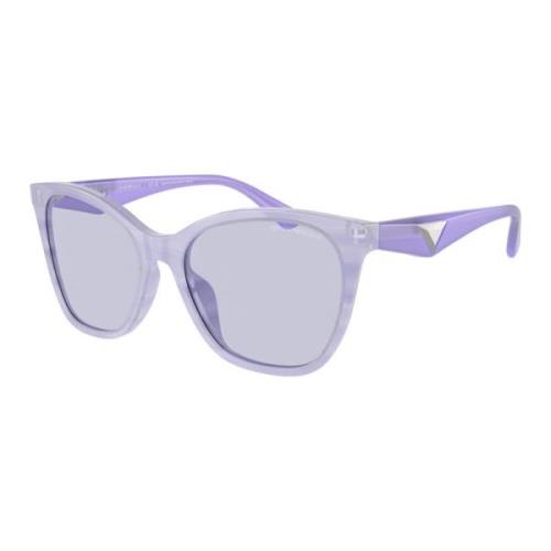 Emporio Armani Stiliga solglasögon med unik design Purple, Dam