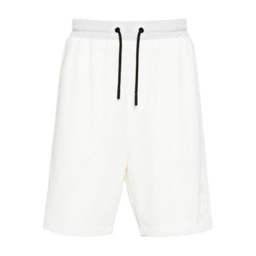 Giorgio Armani Vit Honungskaka Textur Dragsko Shorts White, Herr