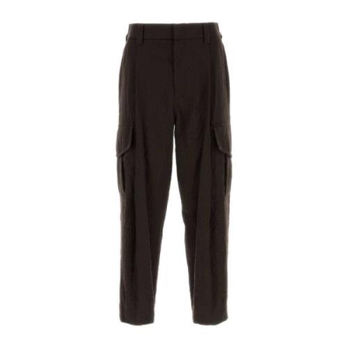 Giorgio Armani Wool Cargo Pant i Choklad Brown, Herr