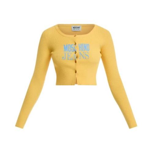 Moschino Stiliga Sweaters Kollektion Yellow, Dam