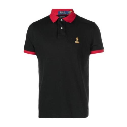 Polo Ralph Lauren Svart Casual Polo Skjorta Män Black, Herr