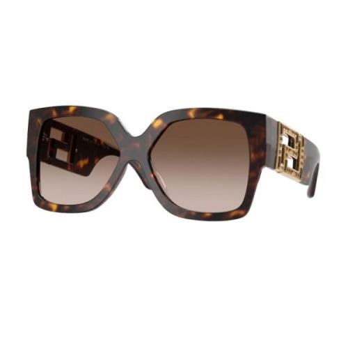 Versace Brun Gradient Solglasögon Carey Ram Brown, Dam