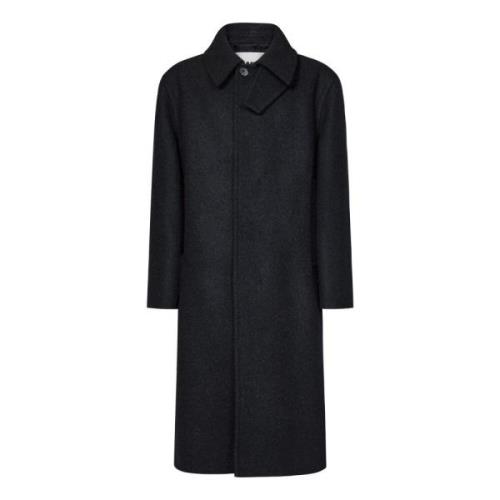 Jil Sander Oversized Wool Coat Grey Aw24 Gray, Herr