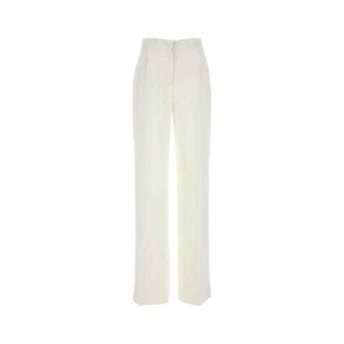 Alberta Ferretti Ivory Palazzo Pant White, Dam