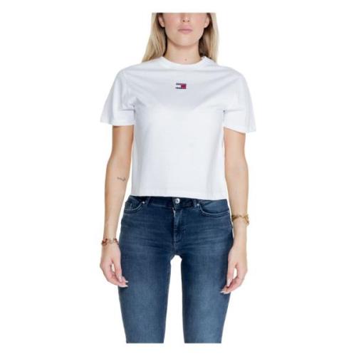 Tommy Jeans Badge Tee Höst/Vinter Kollektion White, Dam