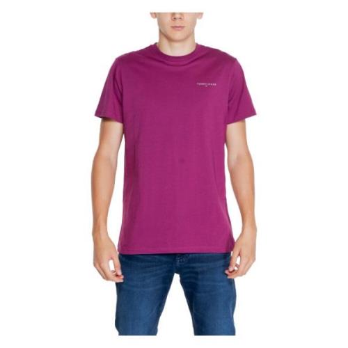 Tommy Jeans Herr Linear T-shirt Höst/Vinter Kollektion Purple, Herr