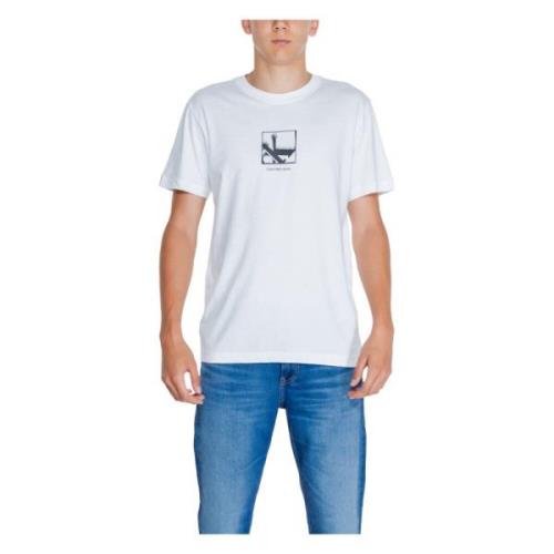 Calvin Klein Jeans Grid Box Tee Höst/Vinter Kollektion White, Herr