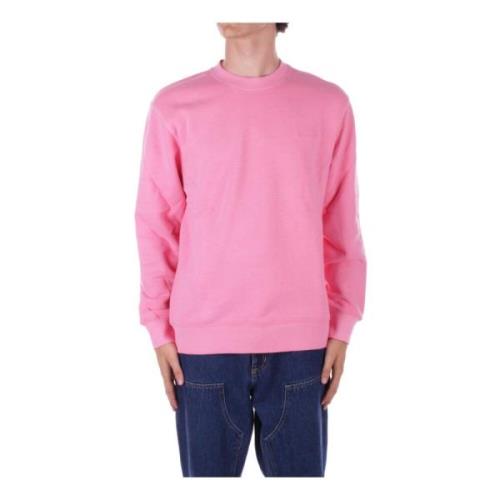 Carhartt Wip Rosa Logo Front Sweater Pink, Herr