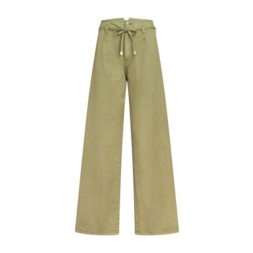 Etro Wide Jeans Green, Dam