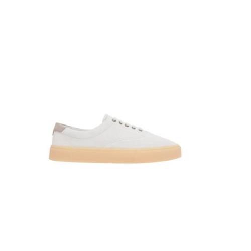 Brunello Cucinelli Vita Low-Top Mocka Sneakers White, Herr