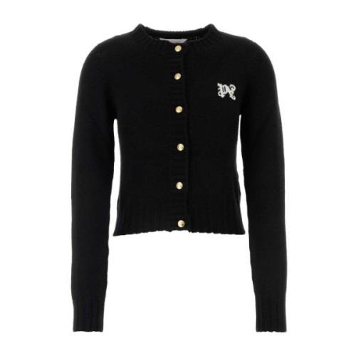 Palm Angels Stilren Svart Ullblandad Kofta Black, Dam