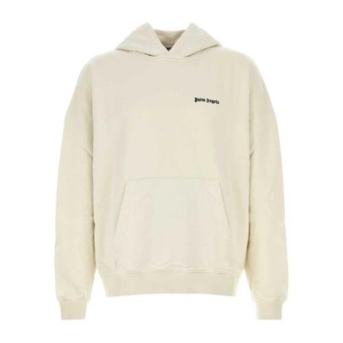 Palm Angels Oversize Ivory Cotton Sweatshirt White, Herr