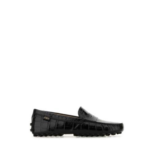 Tod's Klassiska Svarta Läderloafers Black, Dam