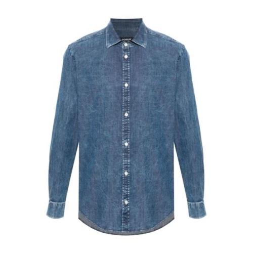 Dondup Denim Button-Up Skjorta Blue, Herr