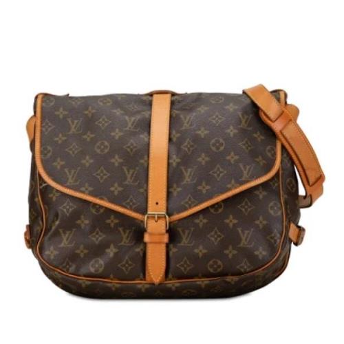 Louis Vuitton Vintage Pre-owned Canvas crossbodyvskor Brown, Dam