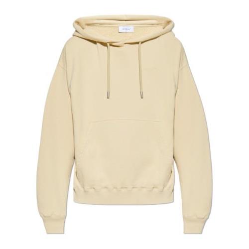 Off White Hoodie Beige, Herr