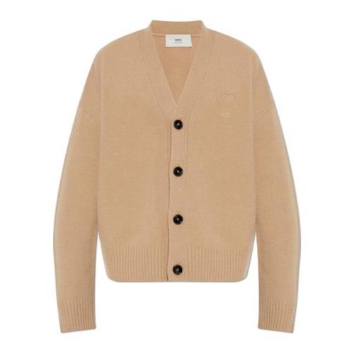 Ami Paris Ull Cardigan Beige, Herr