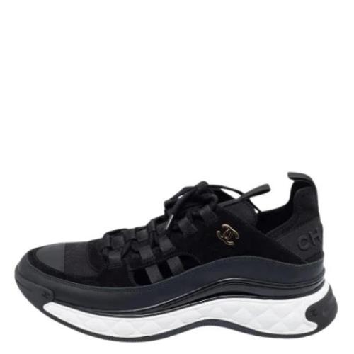 Chanel Vintage Pre-owned Laeder sneakers Black, Dam