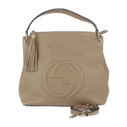 Gucci Vintage Pre-owned Laeder totevskor Beige, Dam