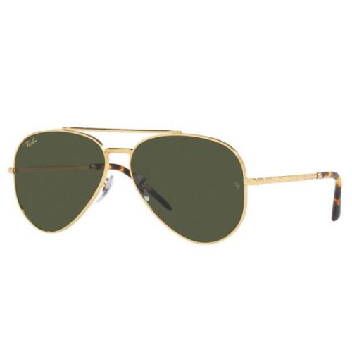 Ray-Ban Nya Aviator Solglasögon Grön Legend Guld Yellow, Unisex