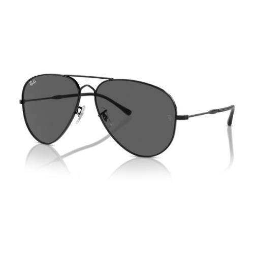 Ray-Ban Klassiska Aviator Solglasögon Svart Grå Black, Unisex