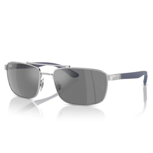 Ray-Ban Rektangulära solglasögon gröna linser unisex Gray, Unisex