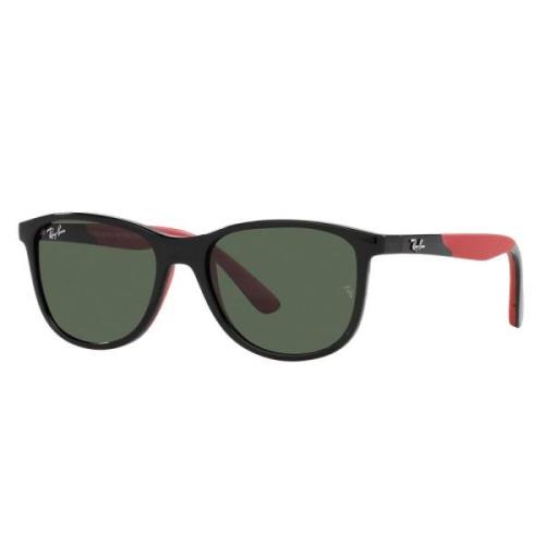 Ray-Ban Barn Fyrkantiga Solglasögon Svart Röd Grön Black, Unisex