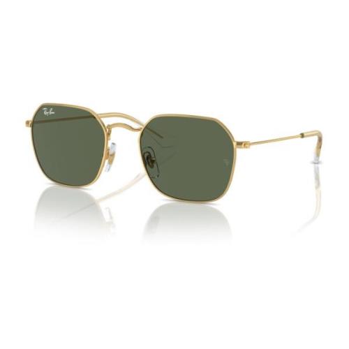 Ray-Ban Junior Oregelbunden Form Solglasögon Guld Grön Yellow, Unisex