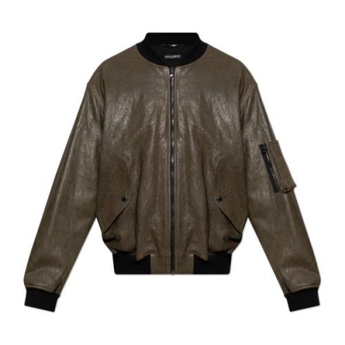 Dolce & Gabbana Jacka typ bomber Green, Herr