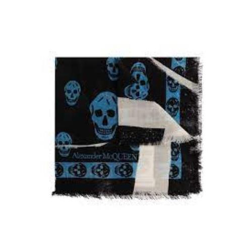 Alexander McQueen Stiliga Scarfs Kollektion Black, Dam