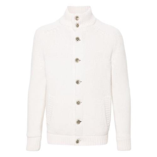 Herno Kräm Vit Cardigan Jacka White, Herr