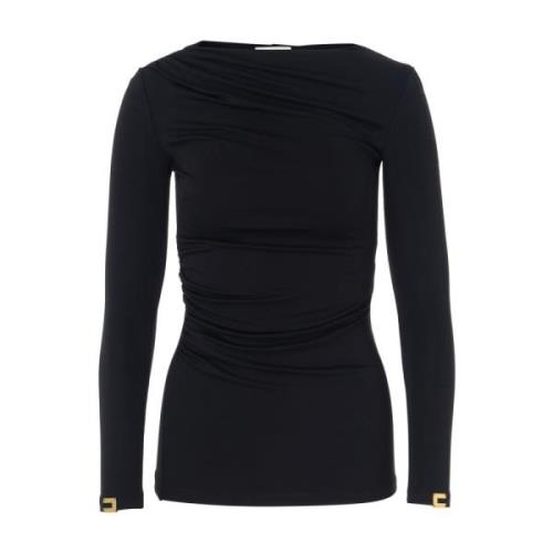 Elisabetta Franchi Svart Stickad Topp Black, Dam