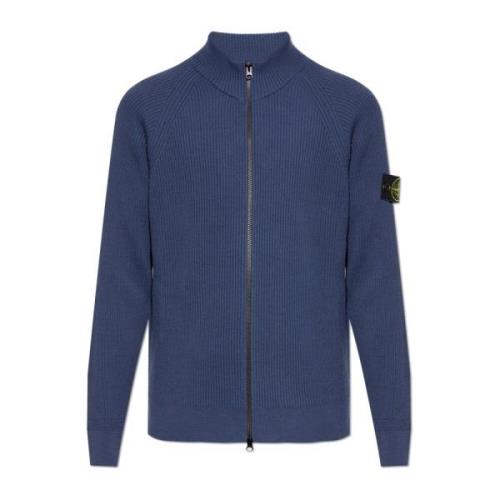 Stone Island Räfflad Kofta Blue, Herr