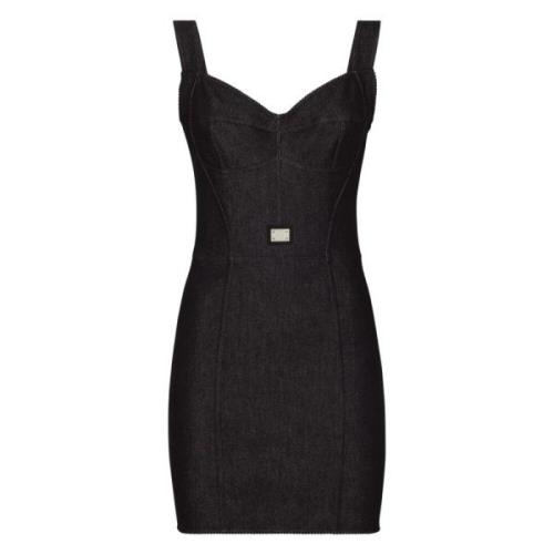 Dolce & Gabbana Elegant Kort Klänning med Matchande Variant Black, Dam