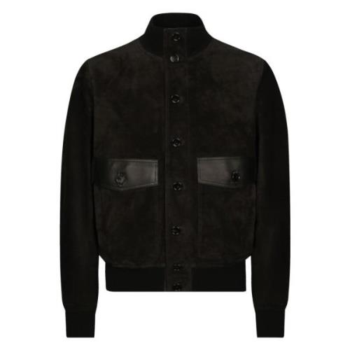 Dolce & Gabbana Stilig Bomberjacka i Svart Black, Herr