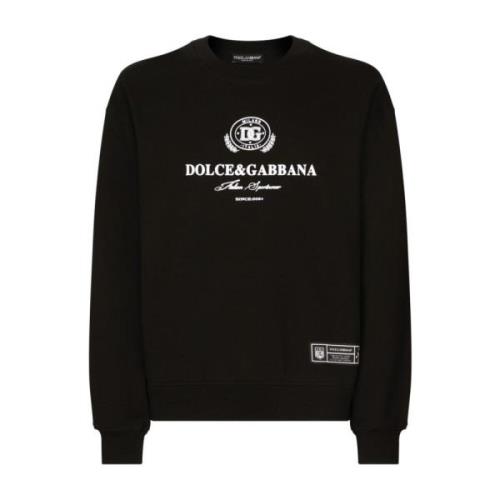 Dolce & Gabbana Svart Sweatshirt Aw24 Herrmode Black, Herr