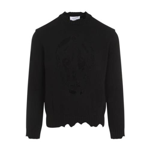 Alexander McQueen Svart Tröja Aw24 Herrmode Black, Herr