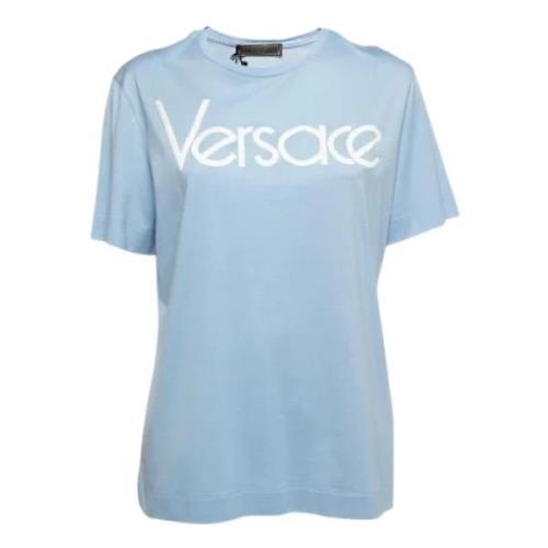 Versace Pre-owned Pre-owned Bomull toppar Blue, Dam