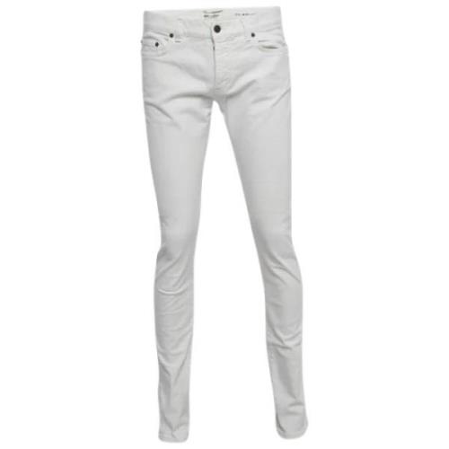 Yves Saint Laurent Vintage Pre-owned Denim jeans White, Herr