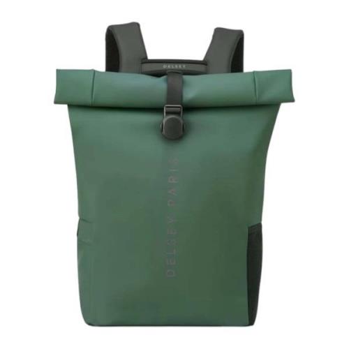 Delsey Rolltop Ryggsäck Unisex Turenne Soft Stil Green, Unisex