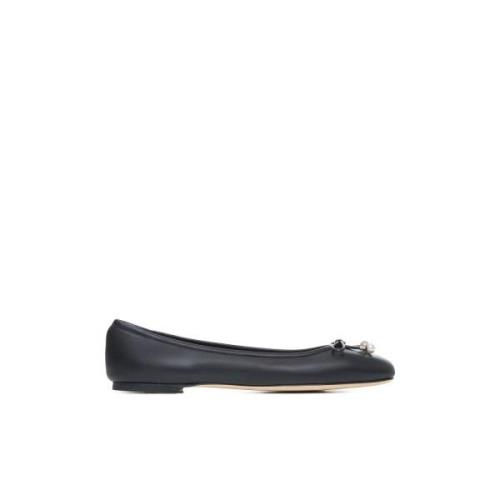 Jimmy Choo Svarta platta skor Elegant stil Black, Dam