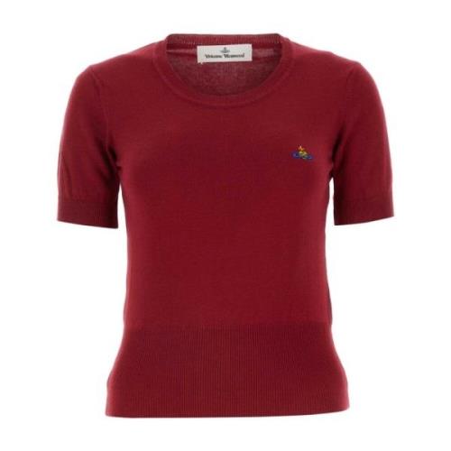 Vivienne Westwood Burgundy Cotton Blend Bea Sweater Red, Dam