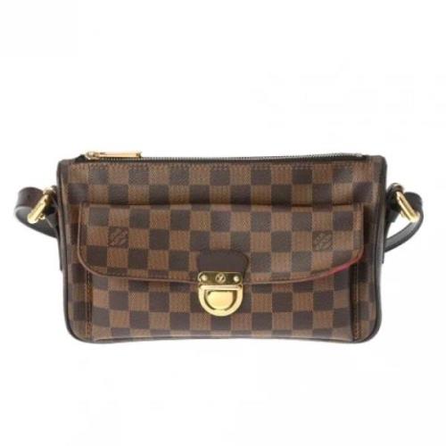 Louis Vuitton Vintage Pre-owned Tyg axelremsvskor Brown, Dam