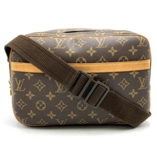 Louis Vuitton Vintage Pre-owned Canvas axelremsvskor Brown, Dam